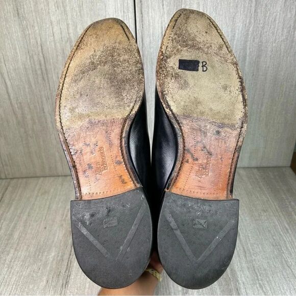 Allen Edmonds Delray Black Split Toe Oxford Derby Dress Shoe Mens Size 10.5 - Picture 8 of 10